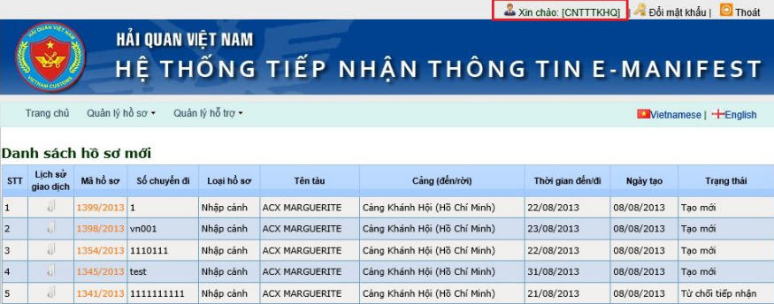 Một số điều cần lưu ý khi khai manifest 